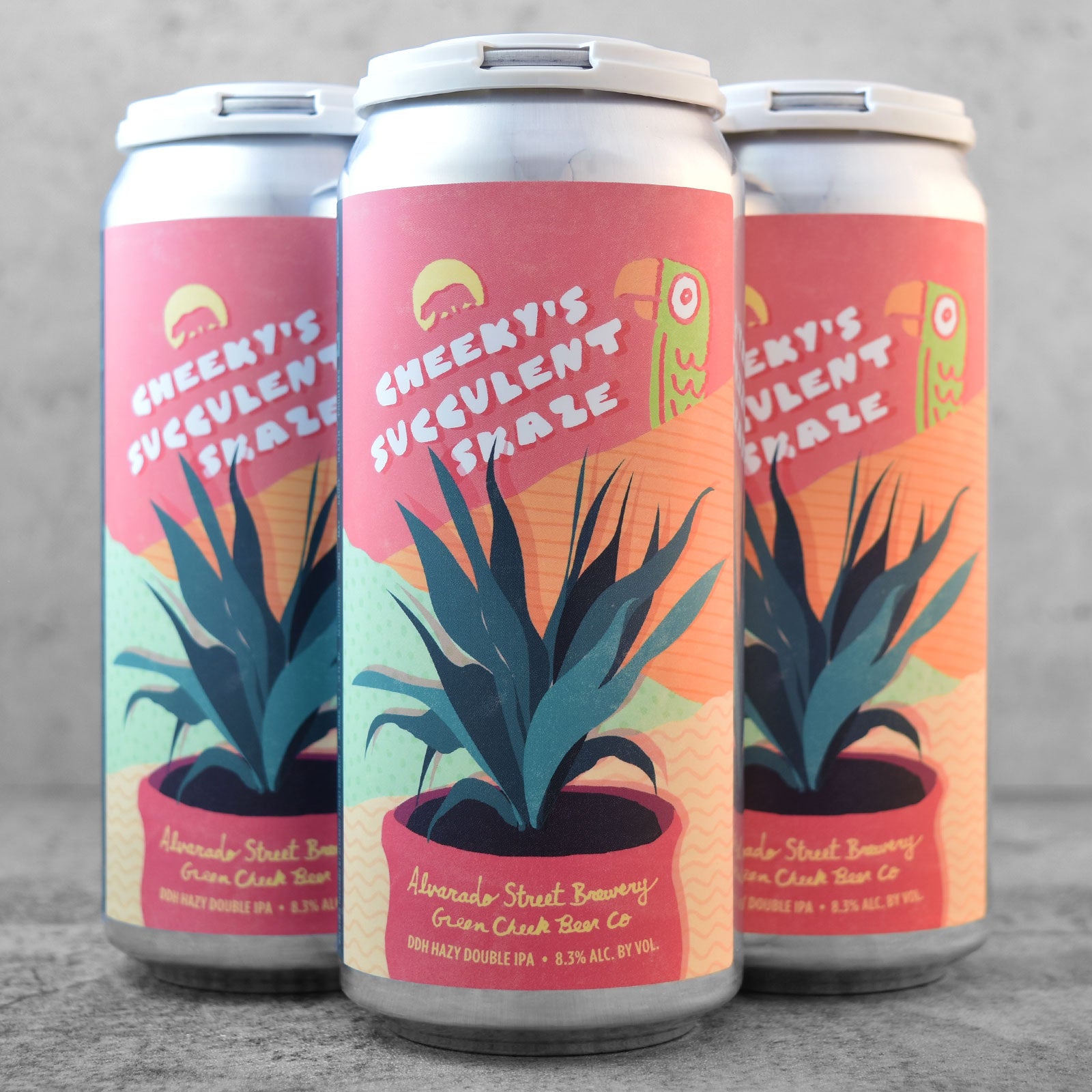 beer can succulent Alvarado Street / Green Cheek