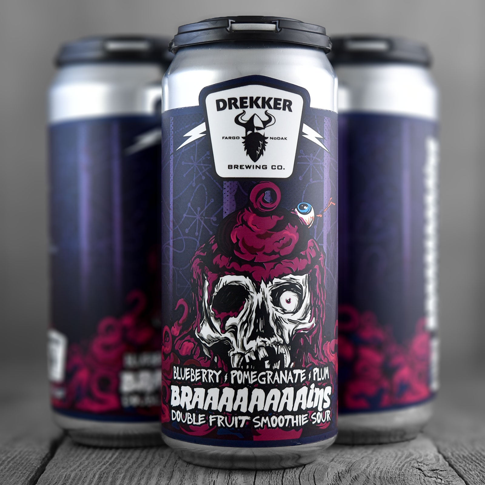 Drekker Braaaaaaaains Blueberry, Pomegranate, Plum Craft Beer Kings