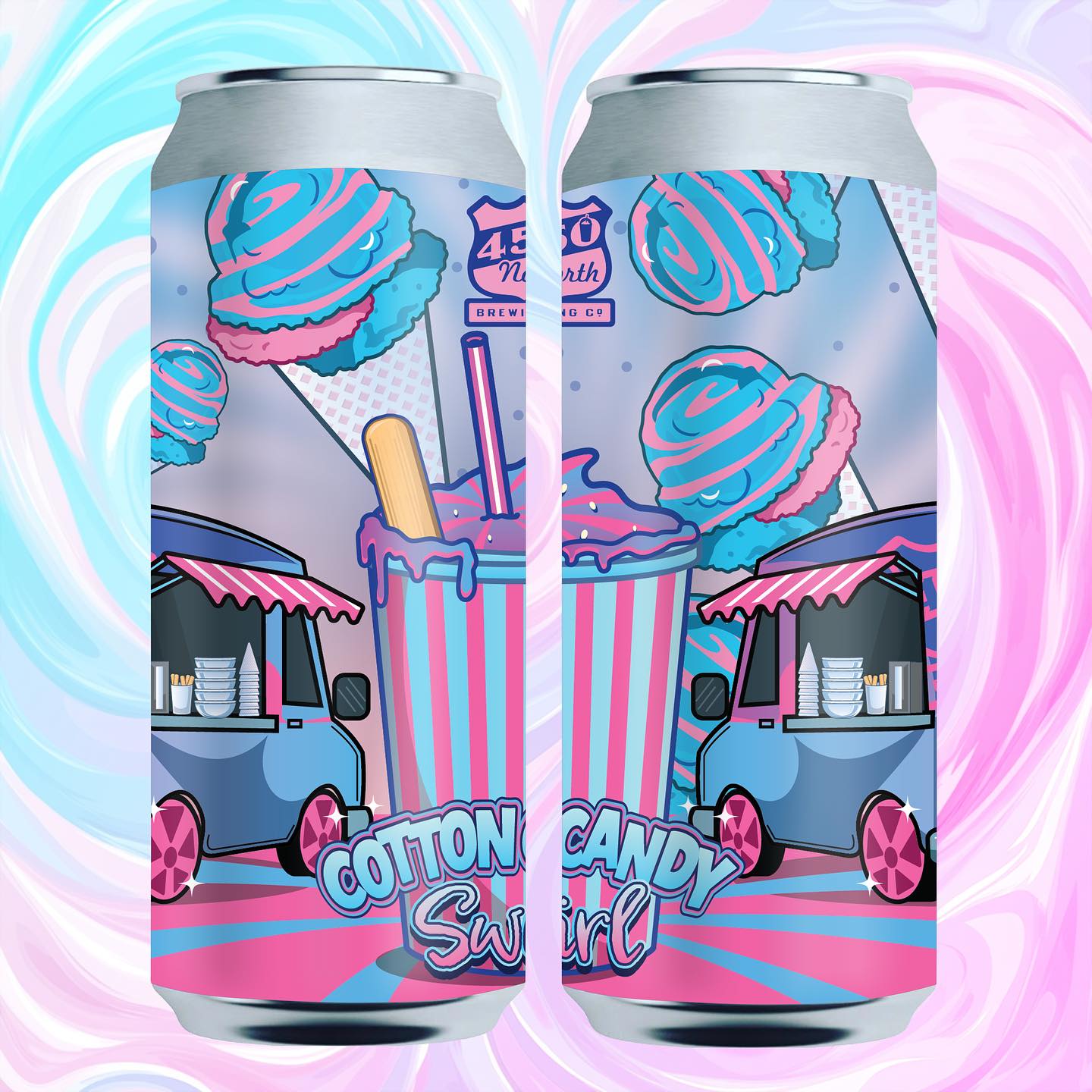 450 North Cotton Candy Swirl