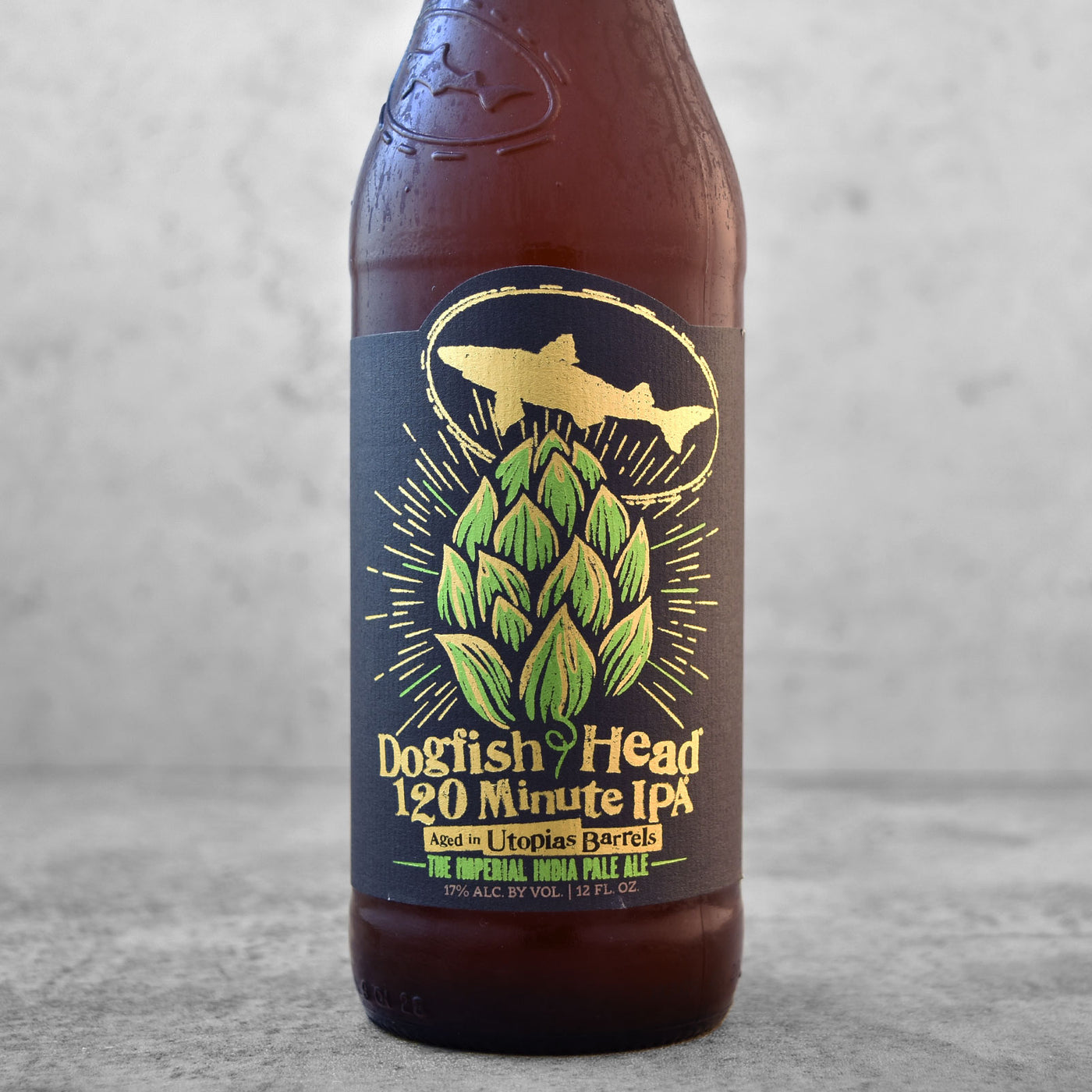 Dogfish Head 120 Minute IPA Aged in Utopias Barrels