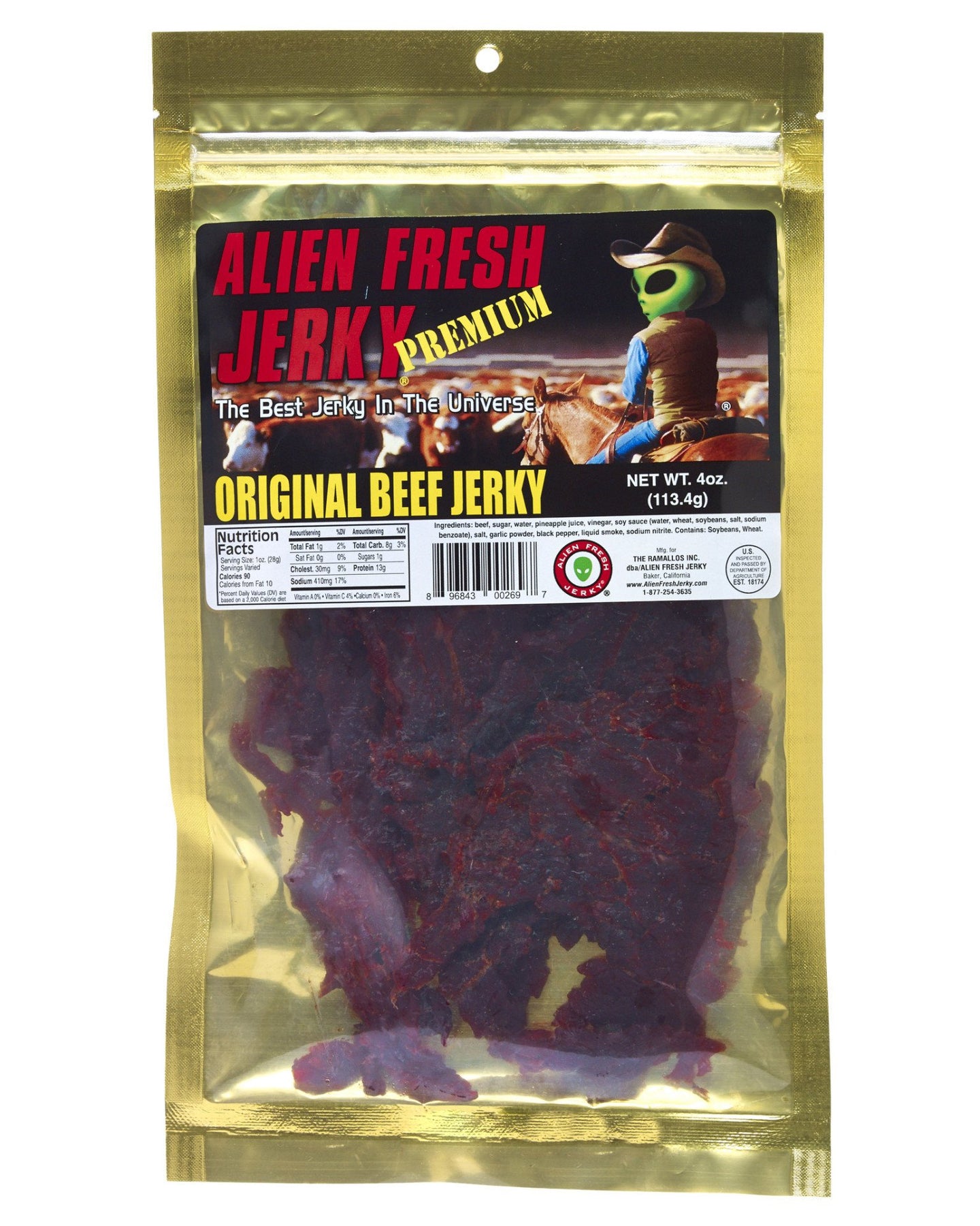 Alien Fresh Jerky Roadkill Original Beef Jerky CBK