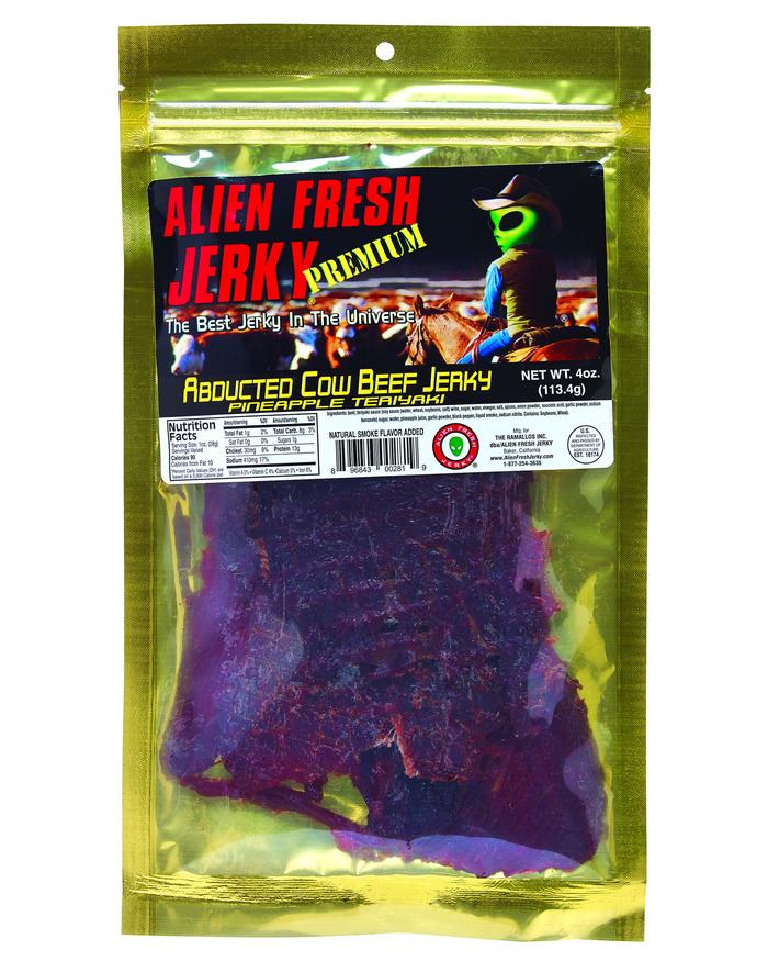 Alien Fresh Jerky - Abducted Cow -Pineapple Teriyaki Beef Jerky