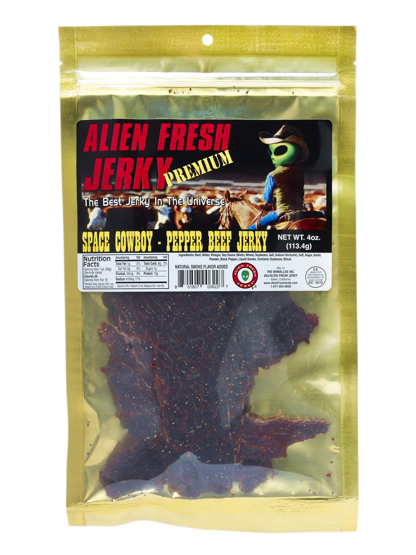 Alien Fresh Jerky - Space Cowboy Beef Jerky