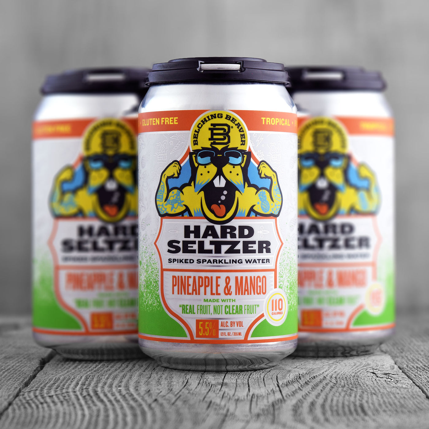 Belching Beaver Hard Seltzer Pineapple & Mango