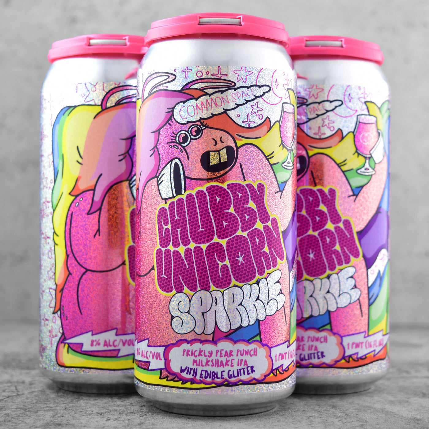 Common Space Chubby Unicorn Sparkle Prickly Pear Punch