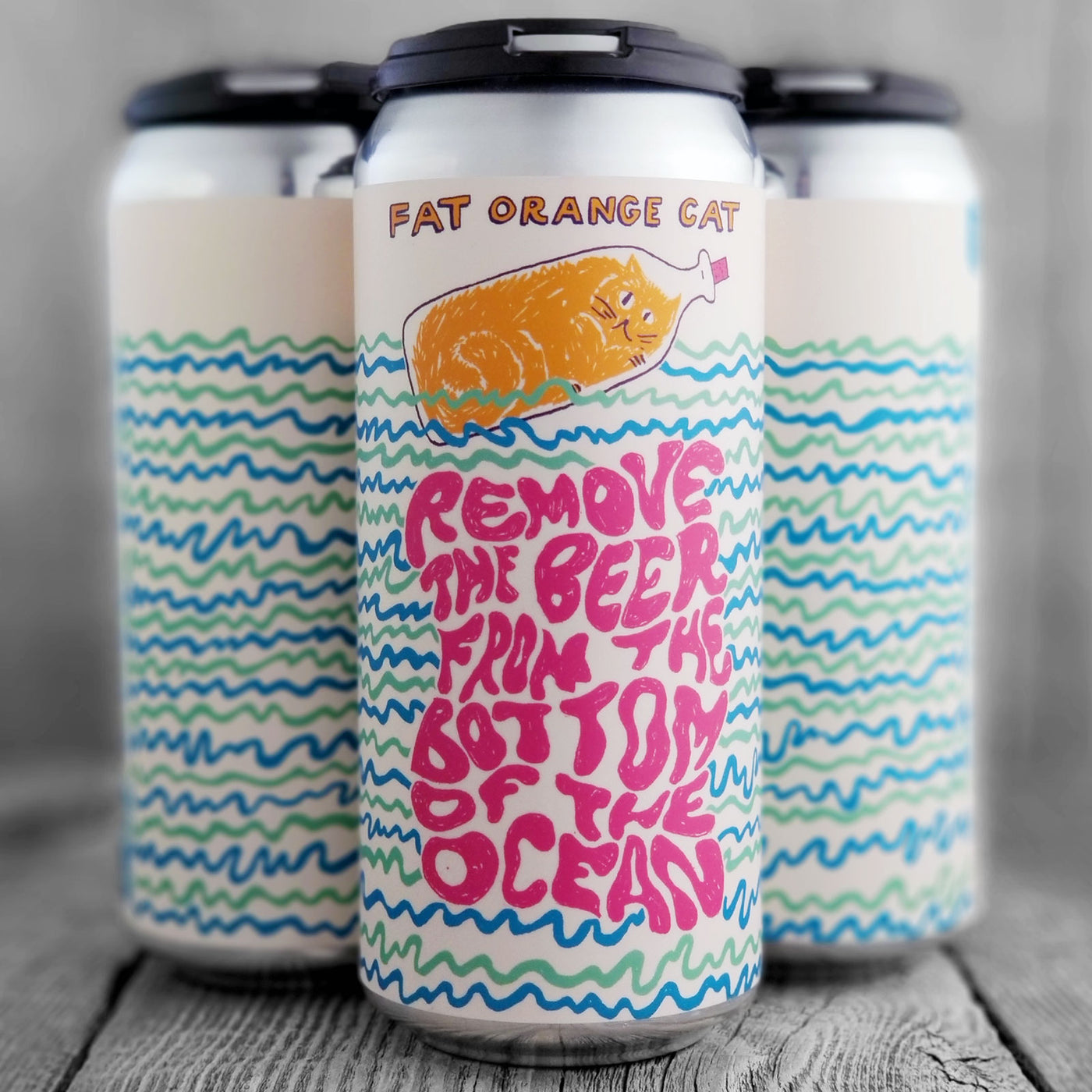 Fat Orange Cat Remove The Beer From The Bottom of The Ocean