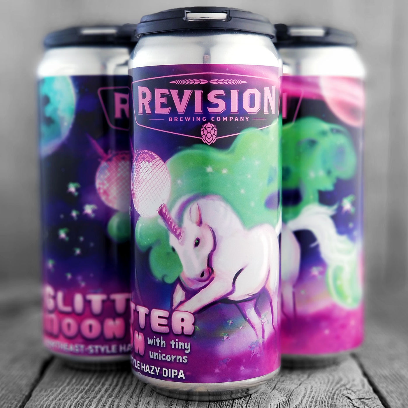 Revision Glitter Moon With Tiny Unicorns