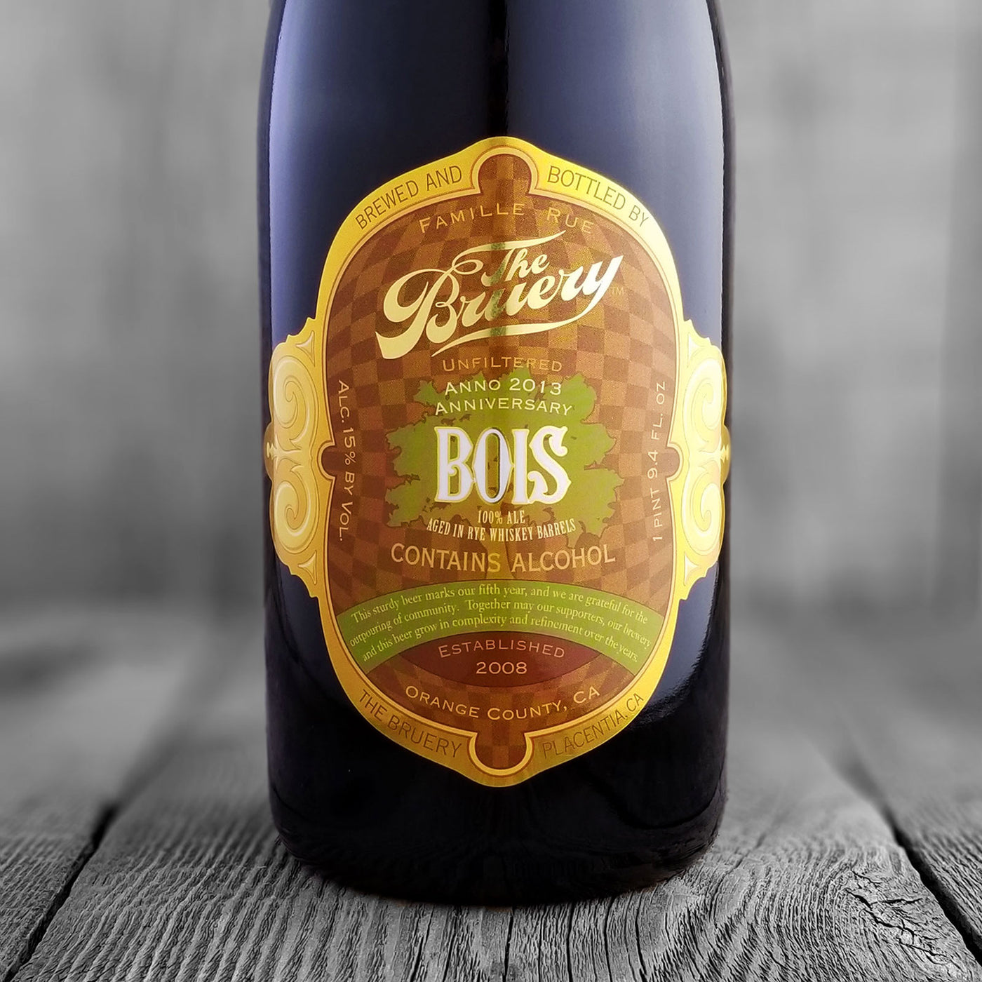 The Bruery Bois Rye Whiskey Barrel Aged (2013)